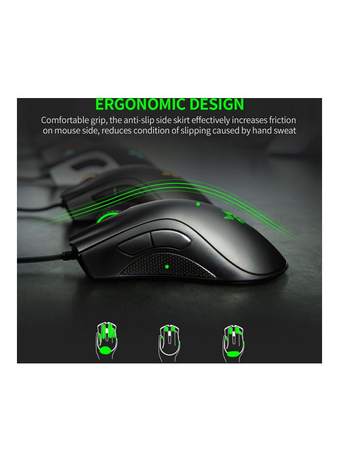 RAZER - Razer DeathAdder Essential Wired Gaming Mouse Ergonomic Mice with 6400DPI Optical Sensor 5 Programmable Buttons Black (2021 Version) Black - Image 1