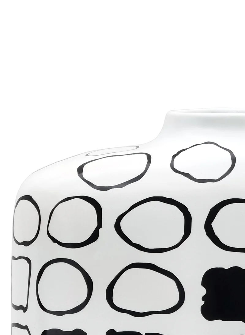 Switch Modern Design Ceramic Vase Unique Luxury Quality Material For The Perfect Stylish Home N13-001 White/Black 41 x 22.5 x 33.5cm