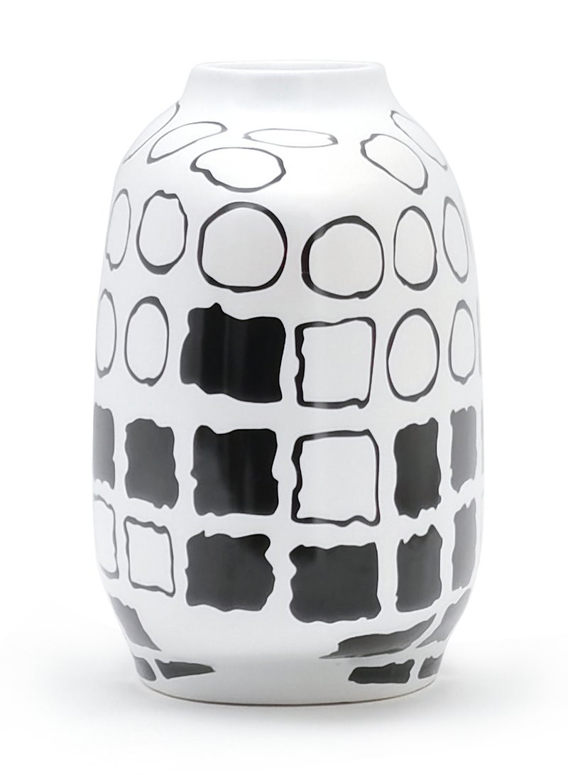 Switch Modern Design Ceramic Vase Unique Luxury Quality Material For The Perfect Stylish Home N13-001 White/Black 41 x 22.5 x 33.5cm  - Image 2