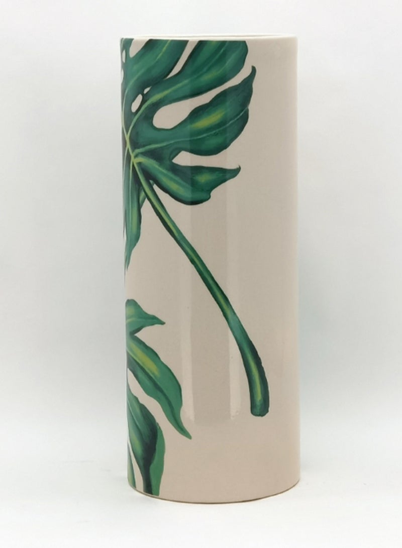 Switch Beautiful Designs Ceramic Vase Unique Luxury Quality Material For The Perfect Stylish Home N13-004 White/Green - Image 2