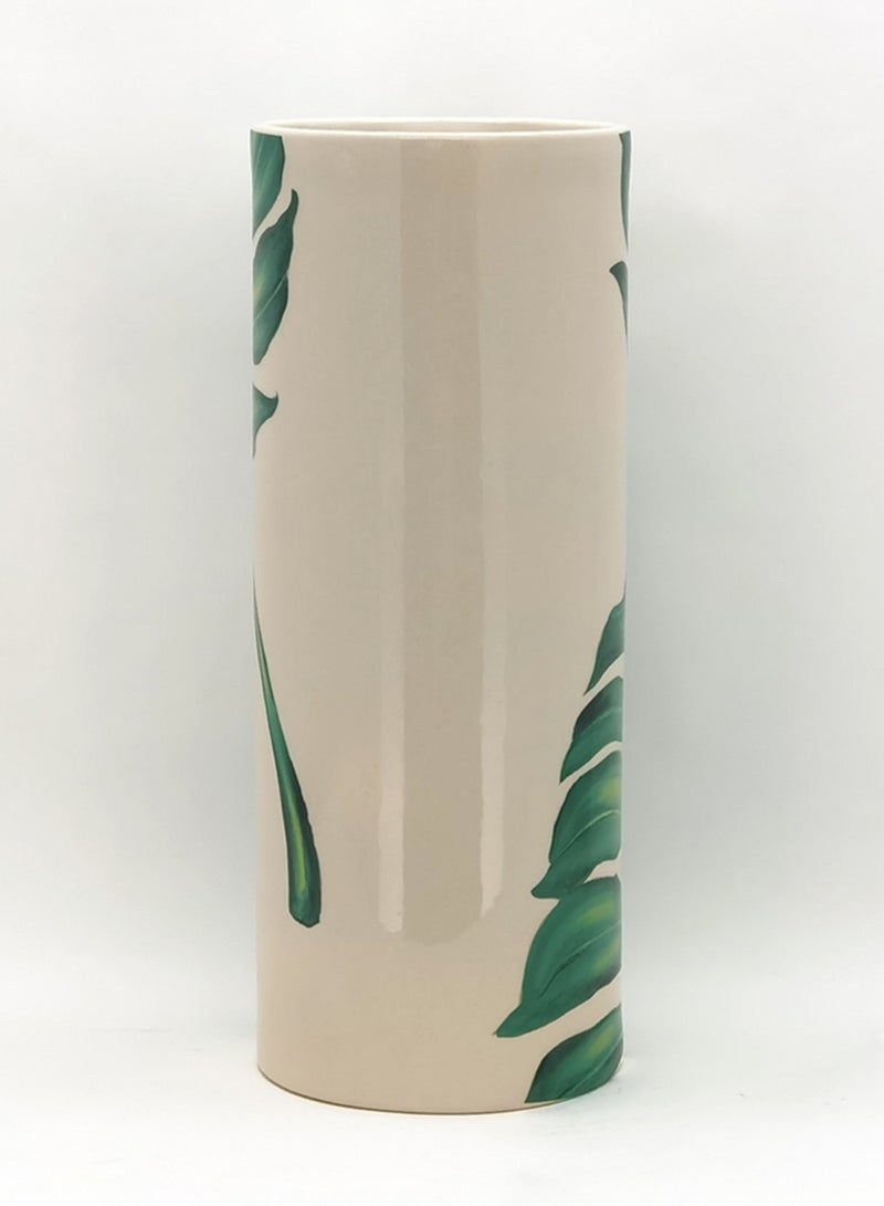 Switch Beautiful Designs Ceramic Vase Unique Luxury Quality Material For The Perfect Stylish Home N13-004 White/Green - Image 3