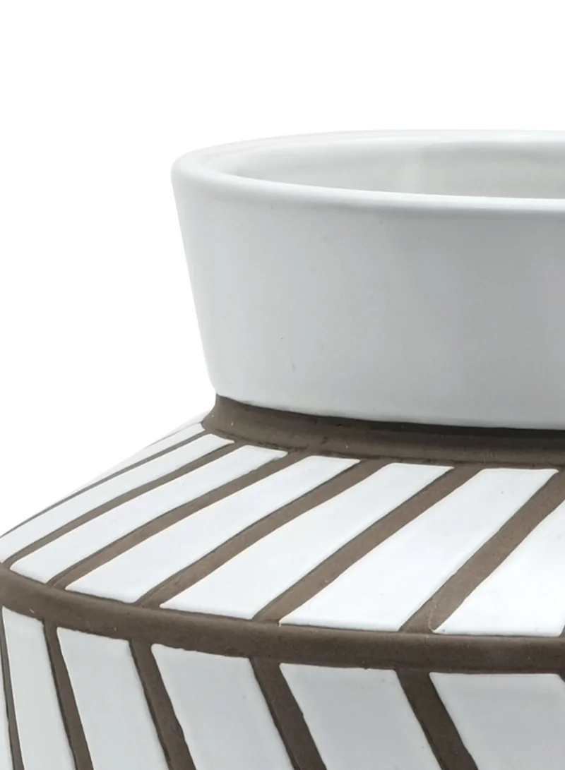 Switch Scandi Modern Design Ceramic Vase Unique Luxury Quality Material For The Perfect Stylish Home N13-008 White/Grey