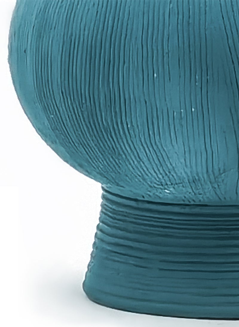 Switch Modern Geometric Shape Ceramic Vase With Textured Surface For The Perfect Stylish Home N13-019 Teal - Image 3