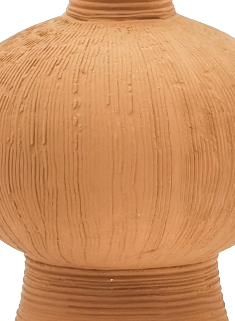 Switch Modern Geometric Shape Ceramic Vase With Textured Surface For The Perfect Stylish Home N13-020 Mustard - Image 3
