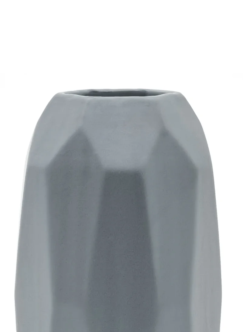 Switch Natural Matte Finish With Unique Design Ceramic Vase For The Perfect Stylish Home N13-051 Grey 12.5 x 24cm
