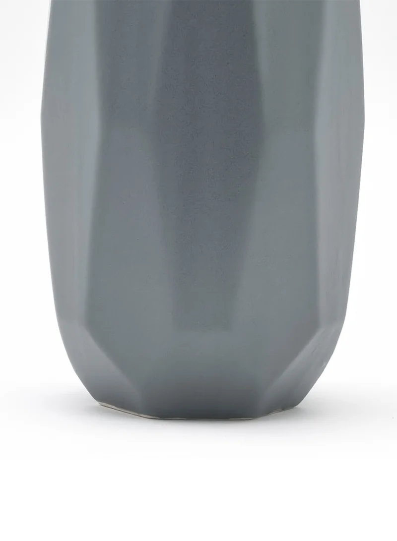 Switch Natural Matte Finish With Unique Design Ceramic Vase For The Perfect Stylish Home N13-051 Grey 12.5 x 24cm