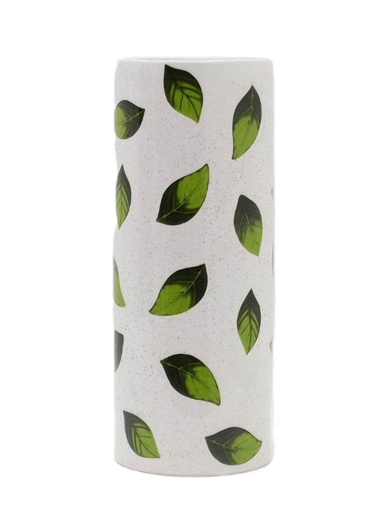 Switch Elegant Design Ceramic Vase Unique Luxury Quality Material For The Perfect Stylish Home N13-152 White/Green  - Image 1