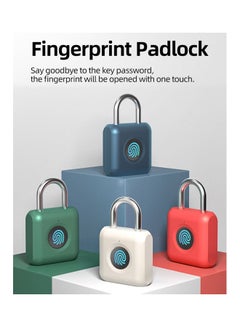 Generic Keyless Smart Touch Fingerprint Padlock Green/Silver/Black 24.5x10x11.3cm  - Image 2