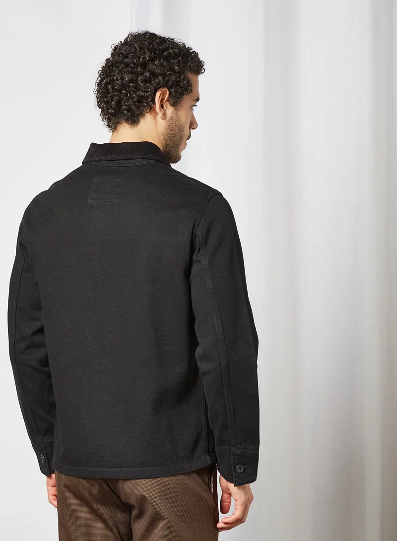 JACK & JONES Front Pocket Jacket Black