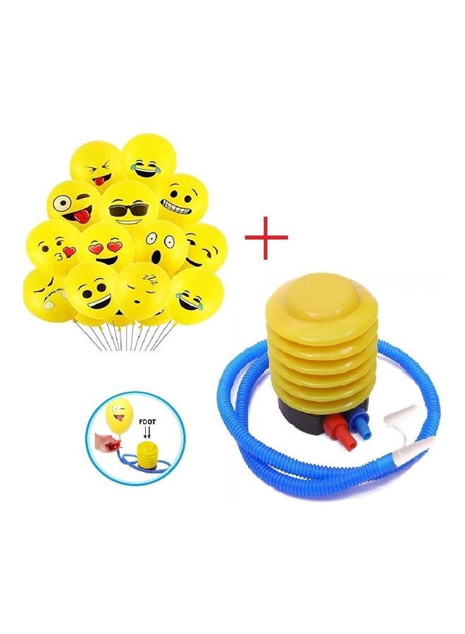 MARGOUN 100-Piece Emoji Balloons With Foot Air Pump Inflator  - Image 1