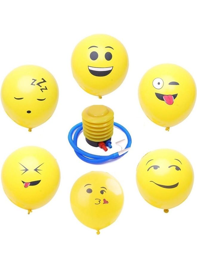 MARGOUN 100-Piece Emoji Balloons With Foot Air Pump Inflator  - Image 2