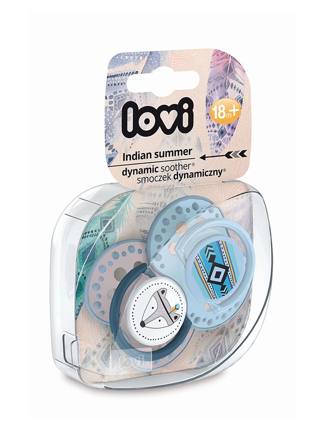 lovi 2-Piece Indian Summer Boy Dynamic Soother Silicone 6-18 Months 22 857  - Image 2