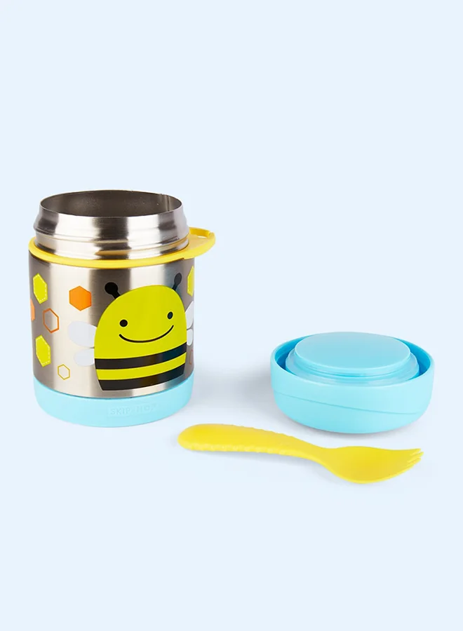 Skip Hop Zoo Insulated Food Jar, Bee, 325 Ml, Stainless Steel Body, Multicolour (252379)