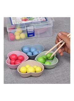 XiuWoo Wooden Beads Math Cards Counting Toy One size  - Image 2