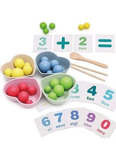 XiuWoo Wooden Beads Math Cards Counting Toy One size  - Image 5