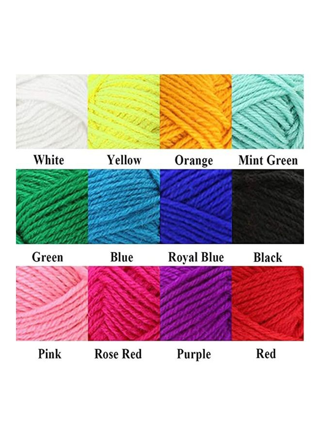 XiuWoo 12-Piece DIY Kids Sewing Thread Hand Craft Knitting Crochet Yarn - Image 3