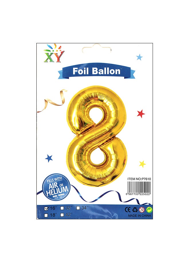 Foil Balloon 16 Inch Gold