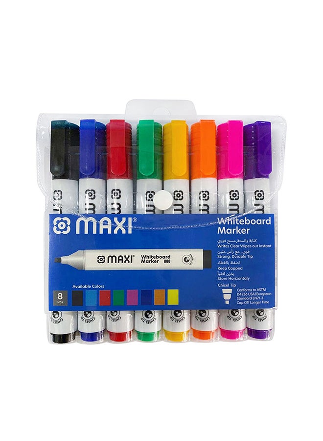 Maxi 8-Pieces Whiteboard Markers Multicolour 