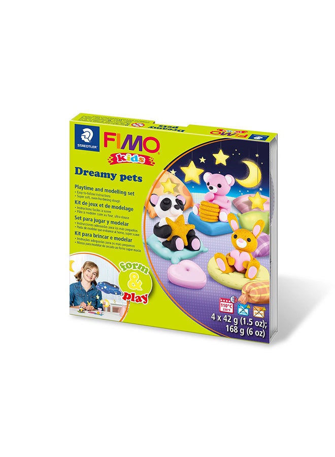 STAEDTLER Fimo Kids Playtime and Modelling Dreamy Pets Set Multicolour