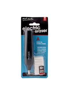 Electric Eraser With 30-Piece Eraser Refills Multicolour