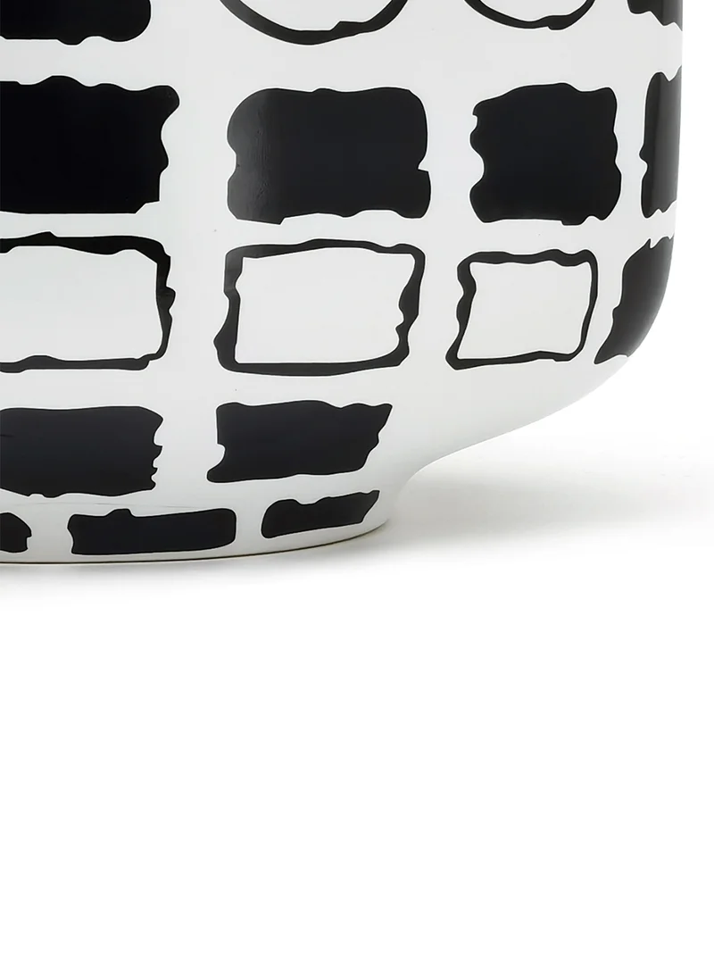 Switch Modern Design Ceramic Vase Unique Luxury Quality Material For The Perfect Stylish Home N13-001 White/Black 41 x 22.5 x 33.5cm