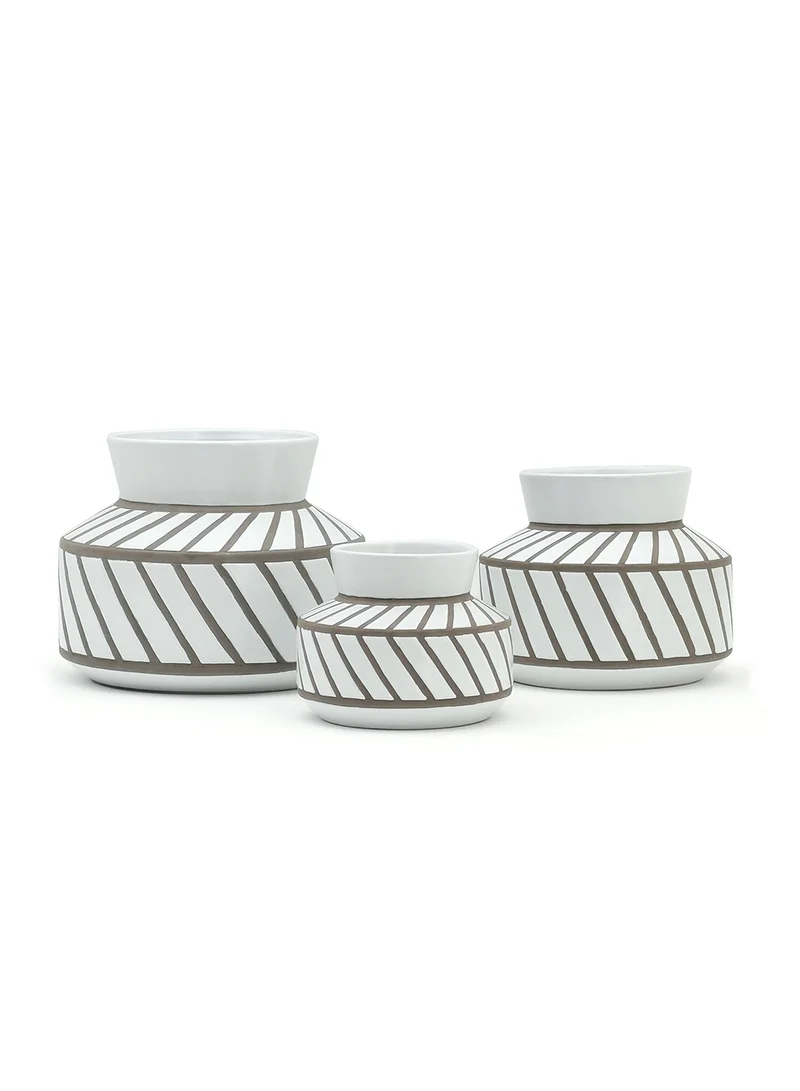 Switch Scandi Modern Design Ceramic Vase Unique Luxury Quality Material For The Perfect Stylish Home N13-008 White/Grey