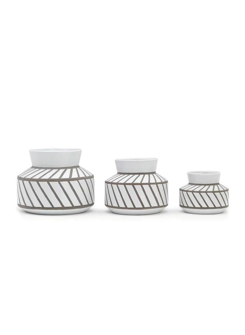 Switch Scandi Modern Design Ceramic Vase Unique Luxury Quality Material For The Perfect Stylish Home N13-008 White/Grey