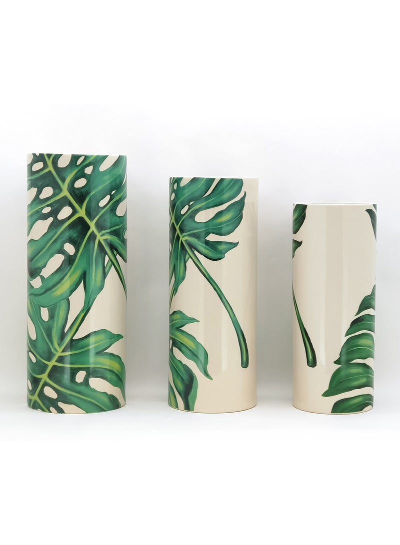 Beautiful Designs Ceramic Vase Unique Luxury Quality Material For The Perfect Stylish Home N13-004 White/Green - v1632398486/N46524685A_8