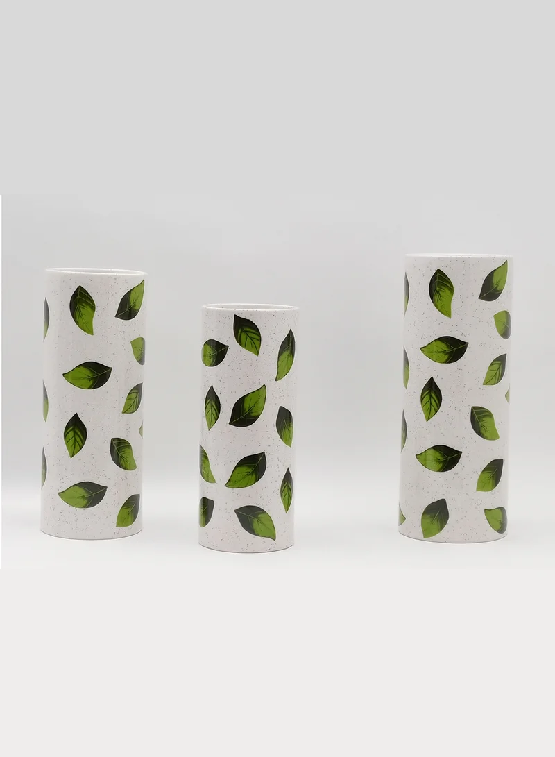 Switch Elegant Design Ceramic Vase Unique Luxury Quality Material For The Perfect Stylish Home N13-150 White/Green
