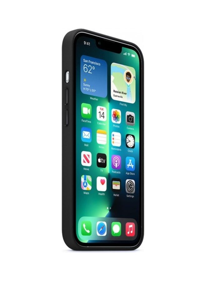 Artificial Leather Protective Case Cover For iPhone 13 Pro Max Black