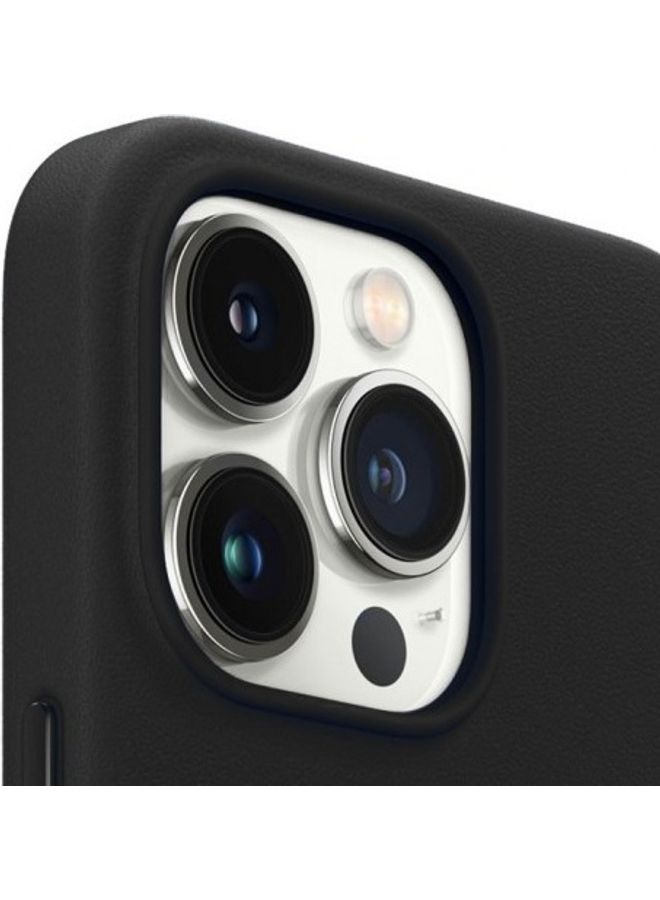 Artificial Leather Protective Case Cover For iPhone 13 Pro Max Black
