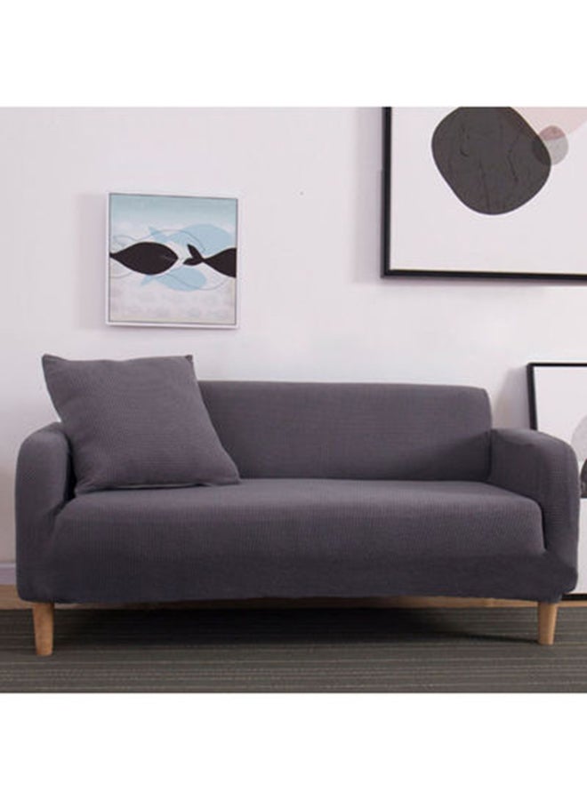 MTL Double Seater Stretch Sofa Cover Dark Grey 145x185cm - Image 2