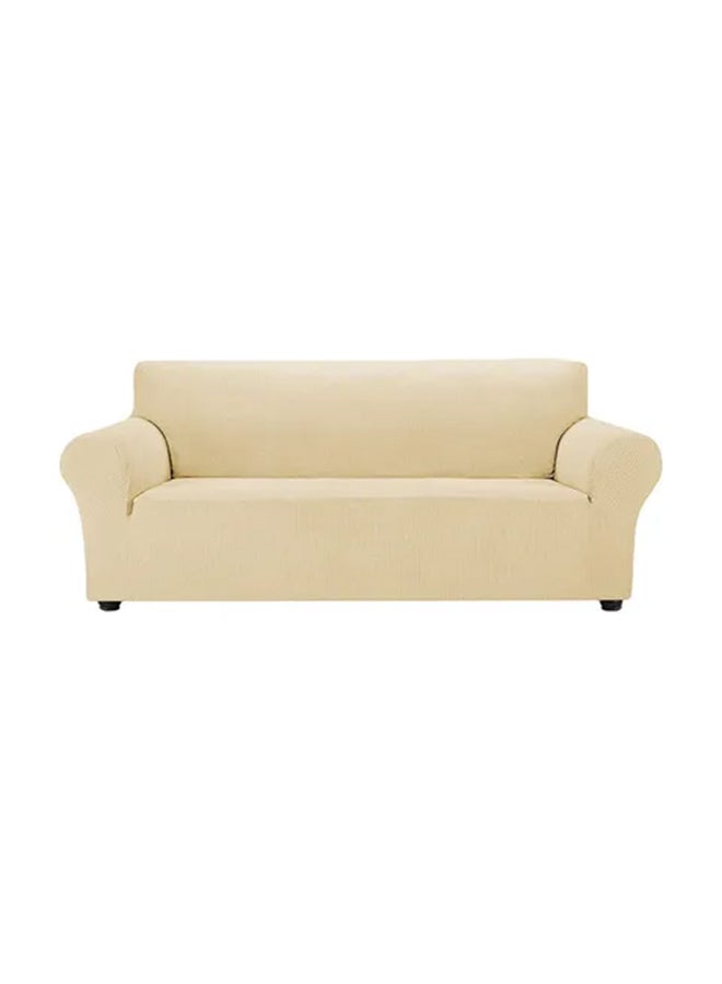 MTL Three Seater Stretch Sofa Cover Light Beige 190x230cm  - Image 1