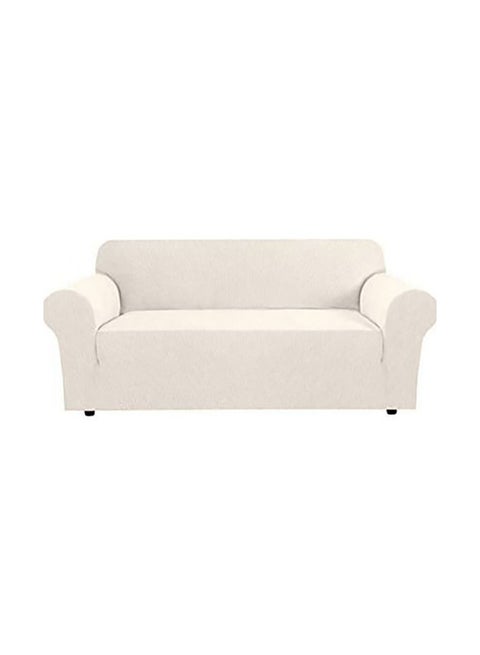 Three Seater Stretch Sofa Cover White 190x230cm