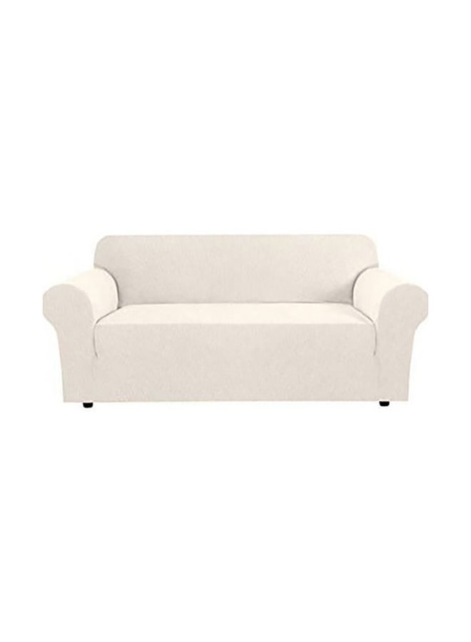 MTL Three Seater Stretch Sofa Cover White 190x230cm  - Image 1