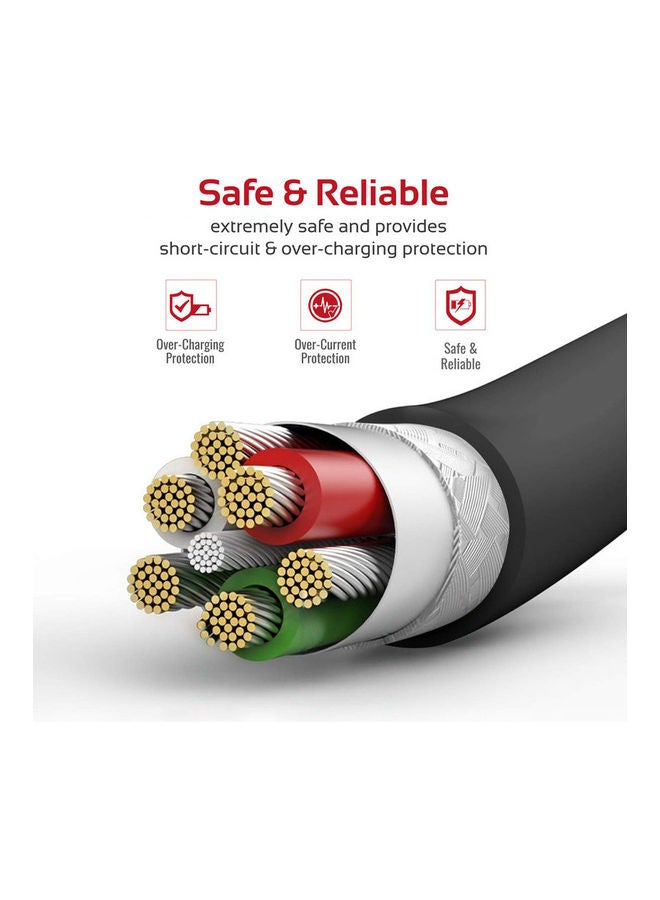 3-In-1 Fast Charging Cable Black