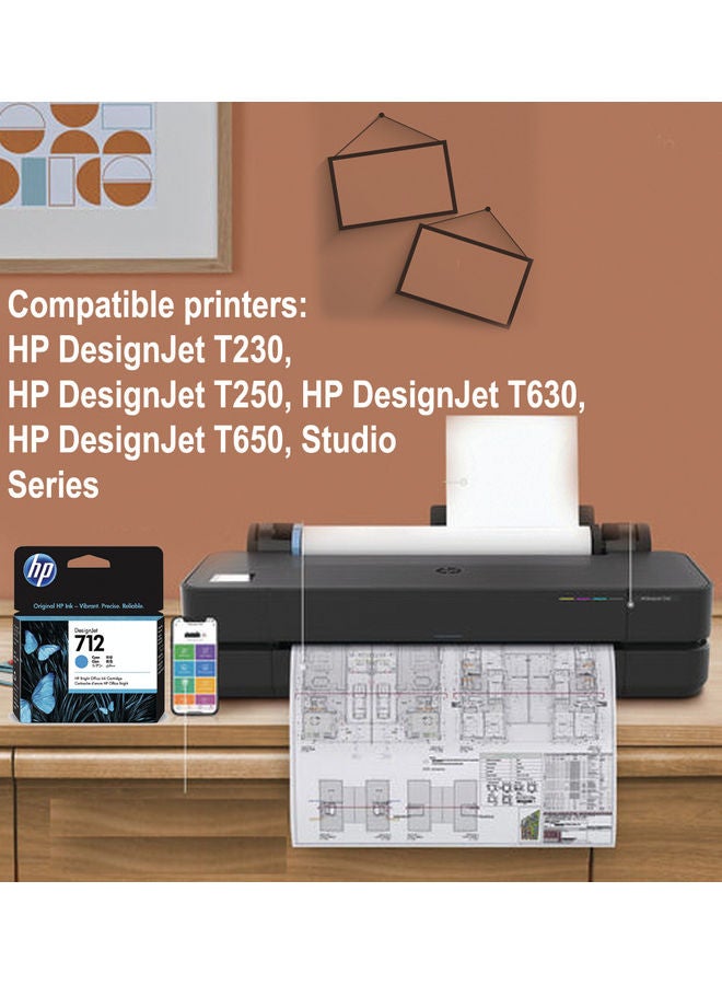 HP Bright Office Ink Cartridge Cyan - Image 2