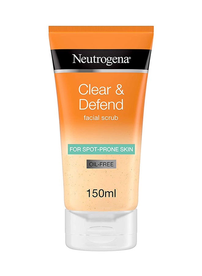 Neutrogena Clear And Defend Facial Scrub Multicolour 150ml  - Image 1