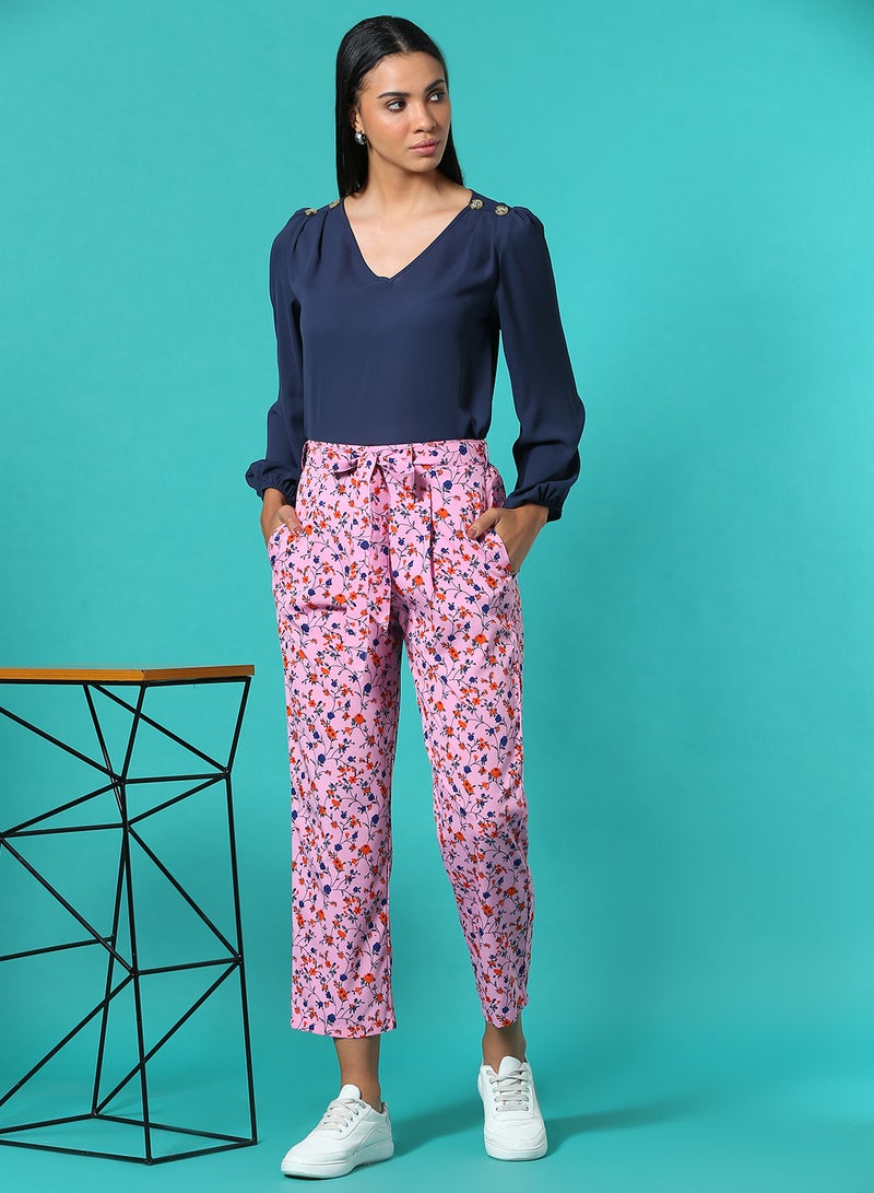 Casual High-Rise Pants Pink/Blue/Orange - v1632405554/N49182090V_2