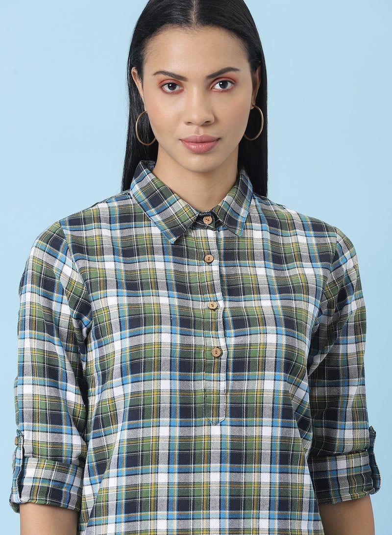 OFFROAD - Checkered Button Down Shirt Multicolour - Image 1