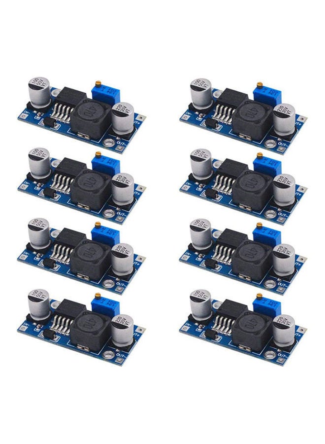 مجموعة من وحدة طاقة تحويل تيار مستمر (Lm2596S) إلى تيار مستمر، من الجهد 3.0-40 فولت إلى الجهد 1.5-35 فولت، قابلة للتغيير، مكونة من 8 قطع. متعدد الألوان - Image 1