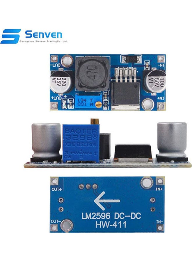 مجموعة من وحدة طاقة تحويل تيار مستمر (Lm2596S) إلى تيار مستمر، من الجهد 3.0-40 فولت إلى الجهد 1.5-35 فولت، قابلة للتغيير، مكونة من 8 قطع. متعدد الألوان - Image 2