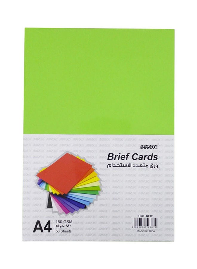 MASCO 50-Sheets A4 Plain Brief Card Paper