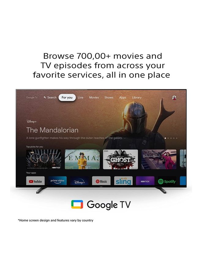 Sony - 77 Inch BRAVIA XR OLED A80J Smart Google TV, 4K 120FPS, UHD, HDR, XR-77A80J, 2021 Model XR77A80J Black - Image 1