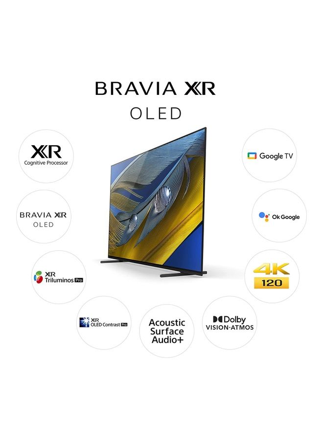 Sony - 77 Inch BRAVIA XR OLED A80J Smart Google TV, 4K 120FPS, UHD, HDR, XR-77A80J, 2021 Model XR77A80J Black - Image 1