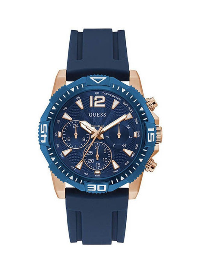 جس ساعة يد بعقارب وسوار من السيليكون طراز GW0211G4 للنساء - Image 1