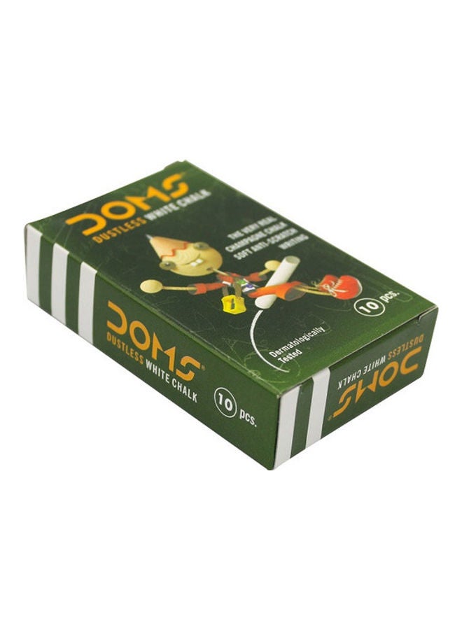 دومس طباشير بدون غبار من 10 قطع أبيض - Image 3