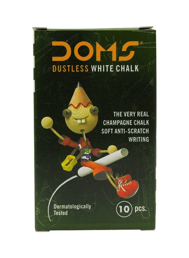 دومس طباشير بدون غبار من 10 قطع أبيض - Image 1