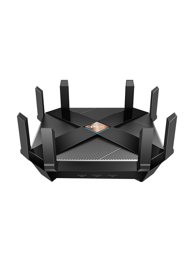 تي بي لينك راوتر آرشر AX6000 للألعاب مزود بشبكة واي فاي 6 وسرعة عالية تصل إلى 6000 ميجابايت و8 منافذ وموجّه نطاق تلقائي ومنفذ WAN بسرعة تصل إلى 2.5 جيجابايت ومنافذ LAN تصل سرعتها إلى 8 جيجابايت ومنافذ USB 3.0 مناسب للألعاب وجهاز بلايستيشن 5 ومزود أيضاً بخاصية التحكم الأبوي وبرنامج مكافح فيروسات مدمج أسود - Image 1