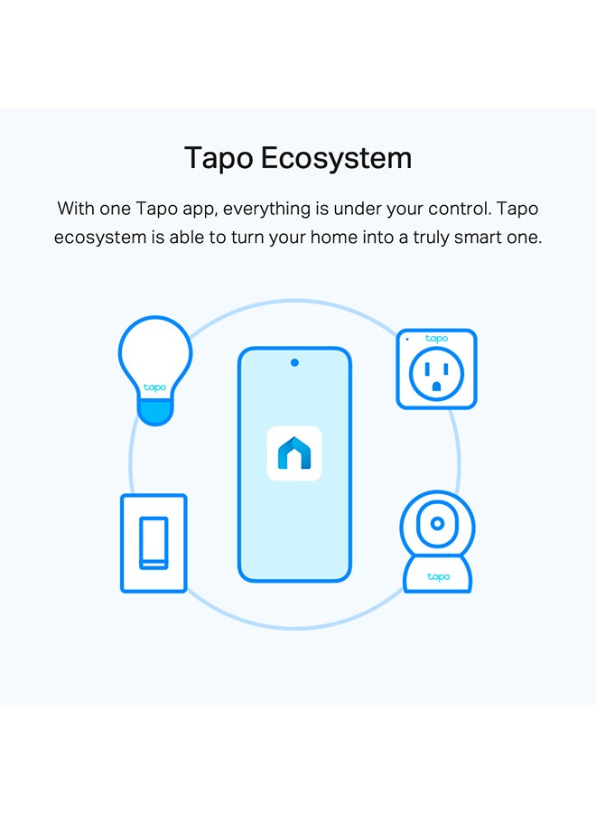 TP-LINK - Tapo L510E Smart Wi-Fi Light Bulb, Dimmable, E27 Socket, Schedule & Timer, No Hub Required, Energy Saving, 
Works with Google & Alexa, Remote Control with  Tapo app White - Image 1
